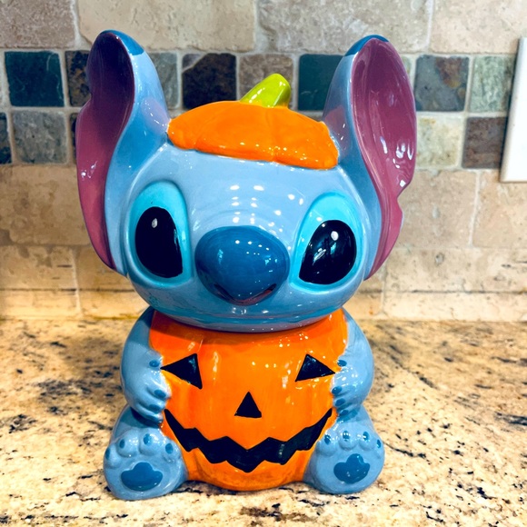 Disney Other - Halloween Disney Stitch Pumpkin Cookie Jar 🎃